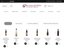 Tablet Screenshot of jamonesyvino.com